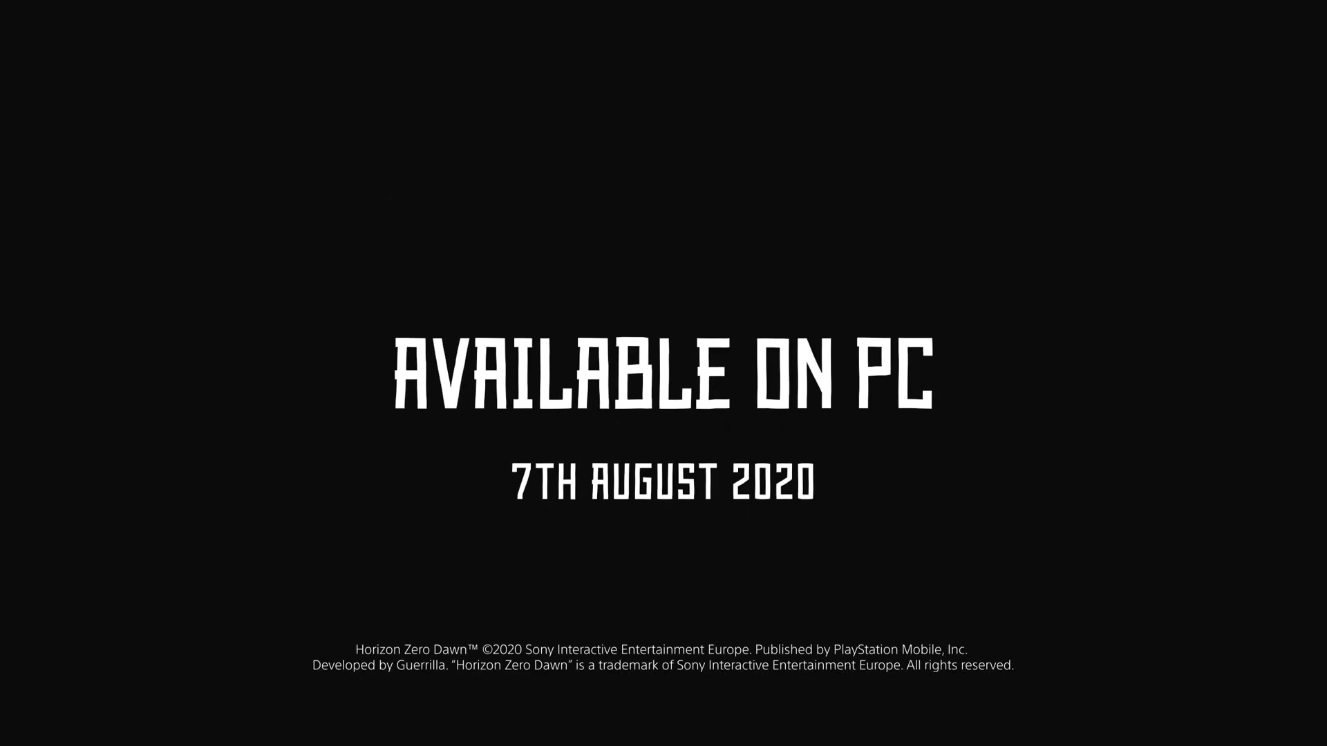 《地平線：期待黎明》PC版今年8月7日發售 最高120幀運行