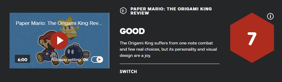 《紙片馬力歐：折紙國王》MC均分81 IGN給出7分