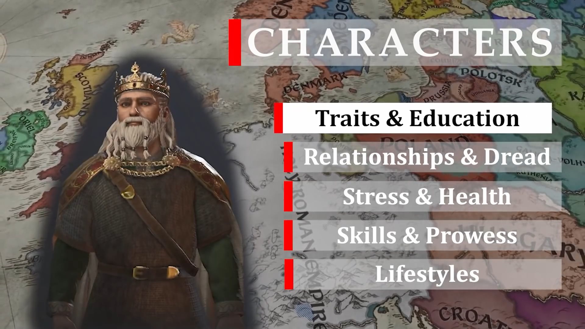 《十字軍之王3》角色介紹 個性將影響角色做出的抉擇