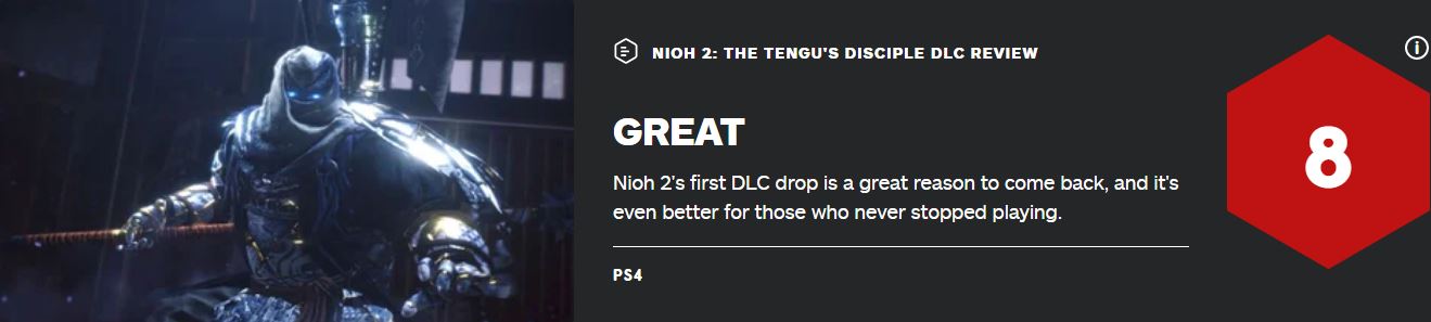 《仁王2》DLC牛若戰記IGN 8分：老玩家的回歸良機