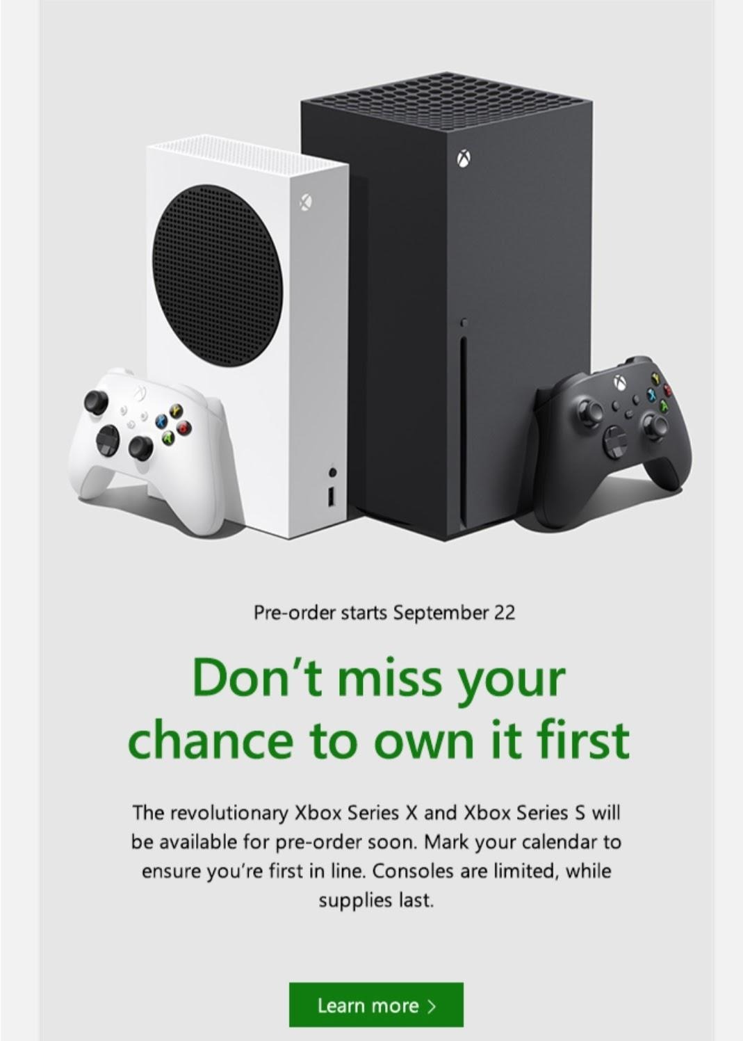 新一代Xbox遊戲機的預購數量將是有限的