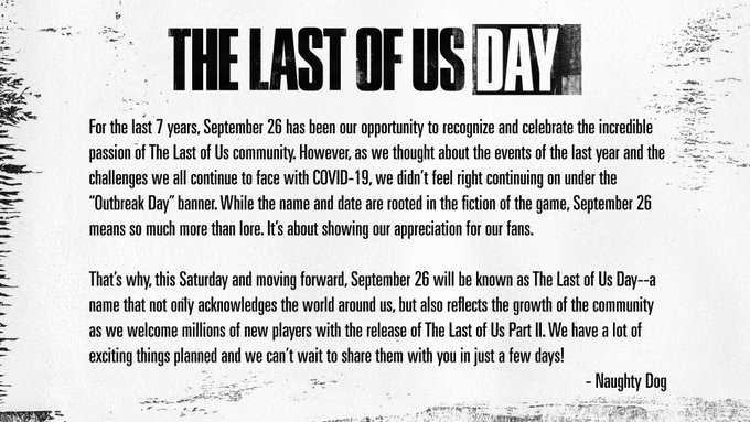 《最後的生還者》爆發日改名為最後生還者日 活動將揭曉