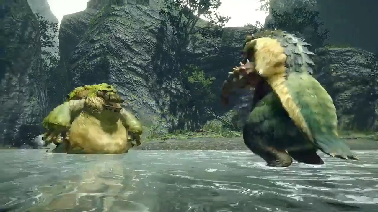 《魔物獵人：崛起》河童蛙與青熊獸爭奪地盤動畫公開 太萌了