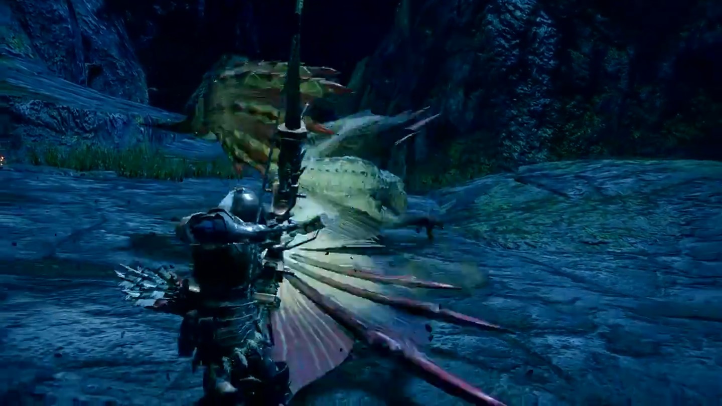 《魔物獵人：崛起》“傘鳥”演示：一隻腳站著像傘