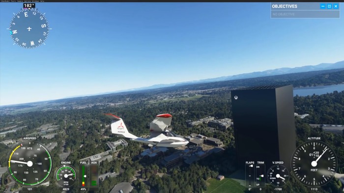 《微軟飛行模擬》MOD  讓Xbox Series X聳立在華盛頓！