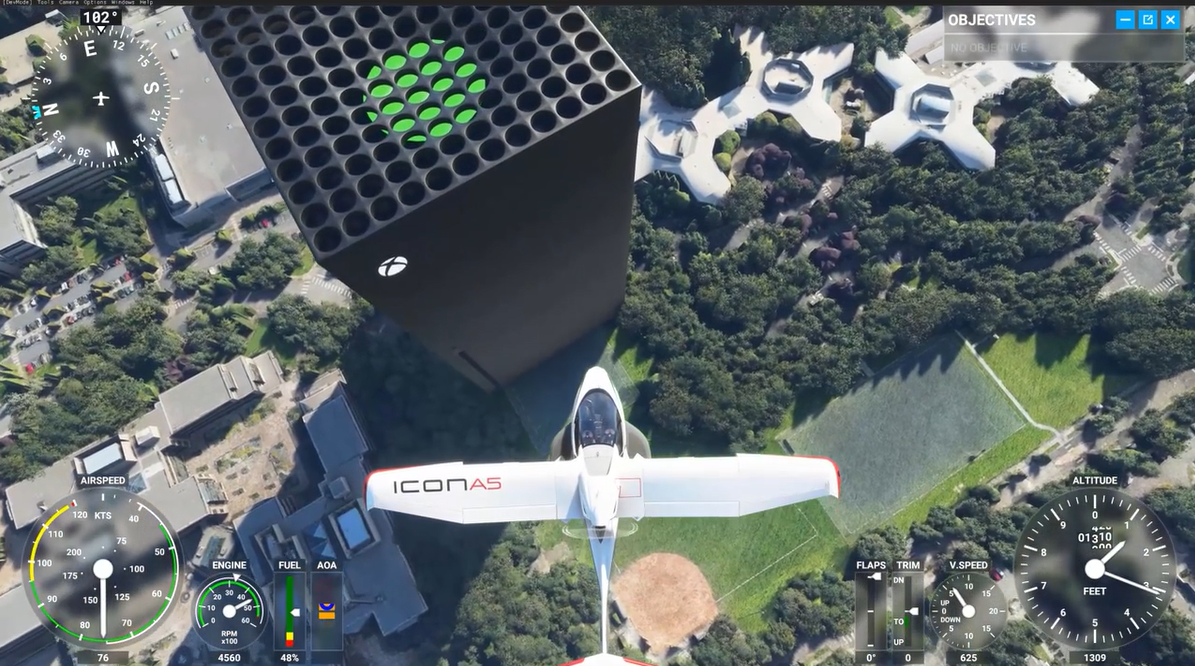 《微軟飛行模擬》MOD  讓Xbox Series X聳立在華盛頓！