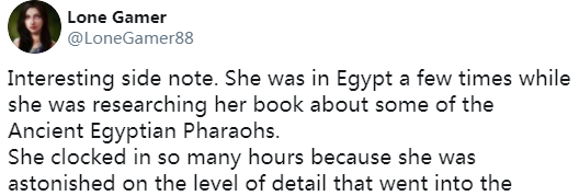 63歲老奶奶沉迷《刺客教條：起源》200+小時 因為喜愛埃及文化