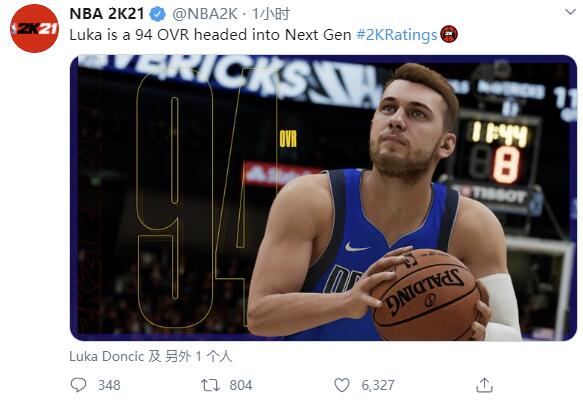 詹皇第一《NBA 2K21》官推陸續公布球員能力值