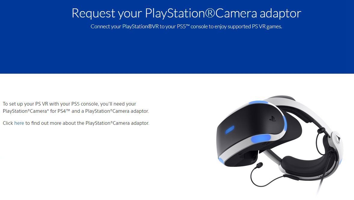 索尼PSVR玩家可免費申請PS5相機適配器