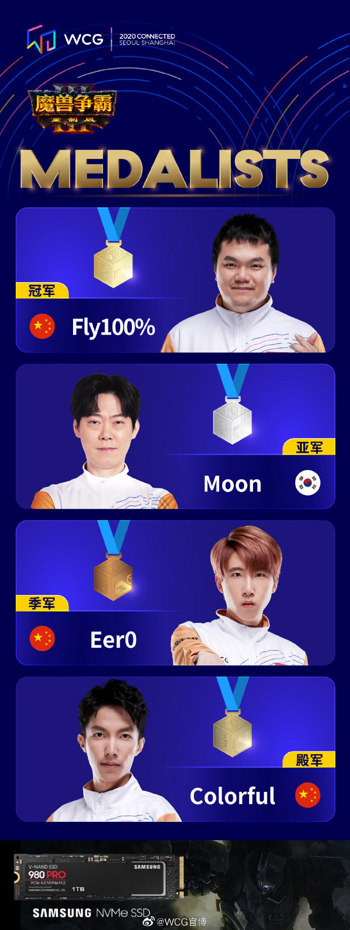 《魔獸爭霸3》個人戰總決賽 Fly 3:1 Moon奪冠