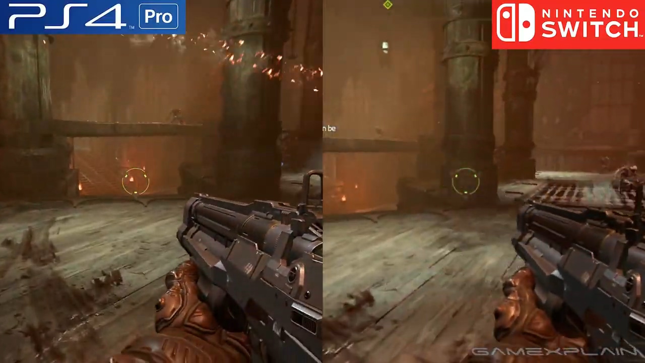 《毀滅戰士：永恆》PS4和Switch版畫面效果對比