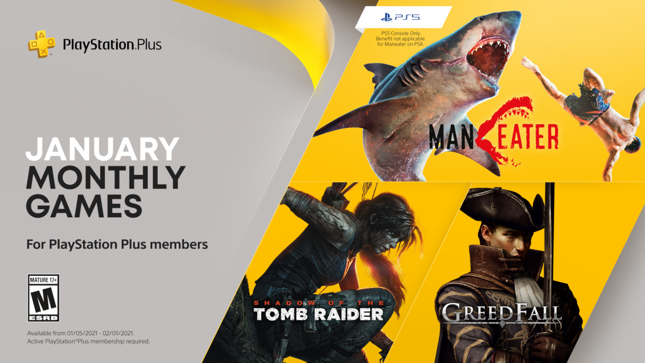 2021年1月PS+會免遊戲公布：含古墓奇兵食人鯊