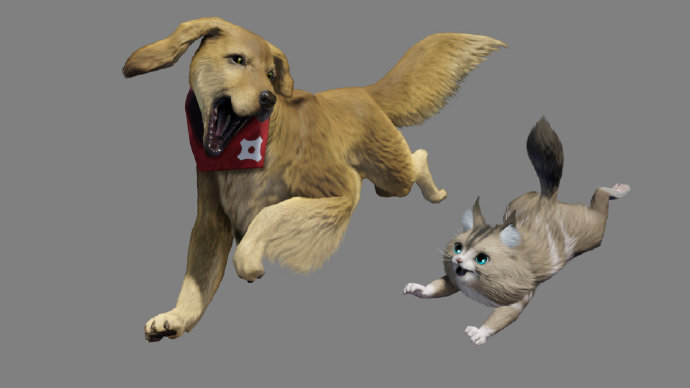 《魔物獵人：崛起》艾露貓、牙獵犬特典造型演示