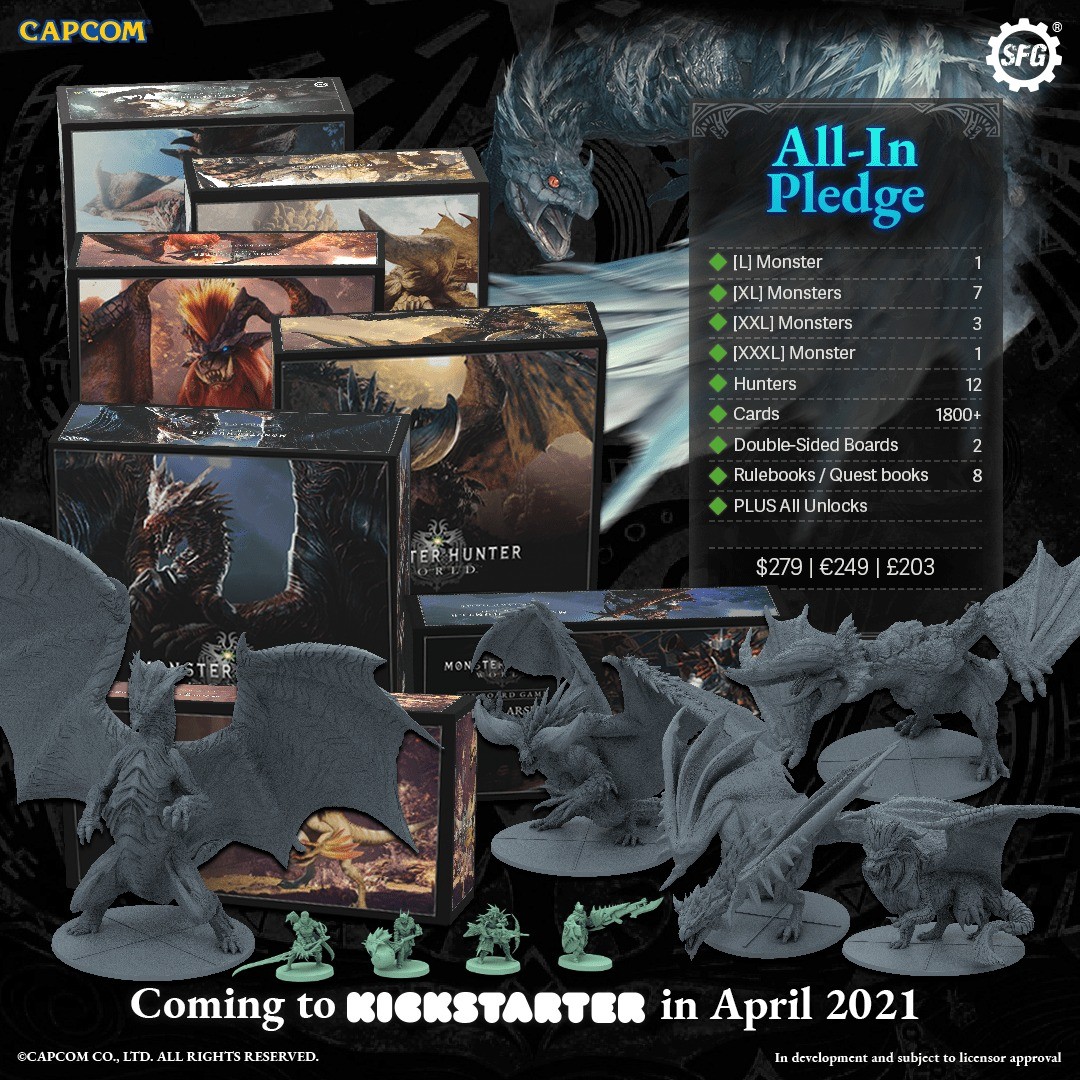 《魔物獵人：世界》桌遊4月啟動眾籌項目