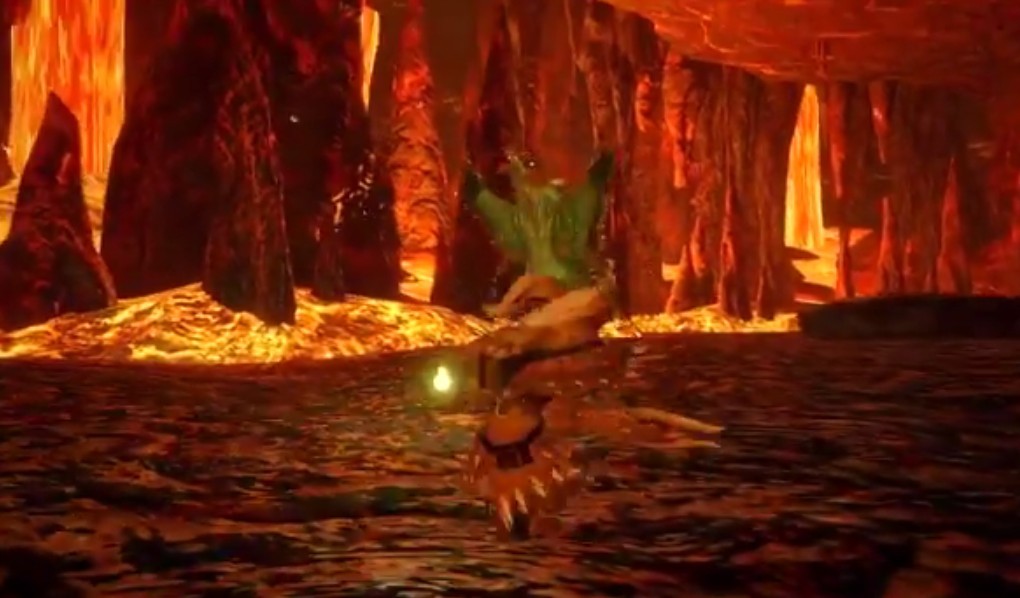 《魔物獵人：崛起》赤甲龍戰鬥演示 熔岩之地的強者