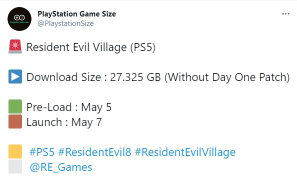 《惡靈古堡8》PS5版容量曝光 5月5日開啟預載