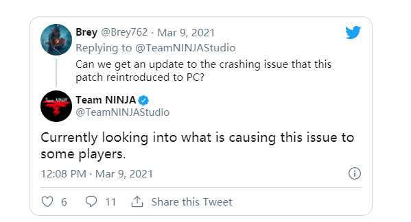《仁王2》PC版遊戲崩潰問題正在調查中