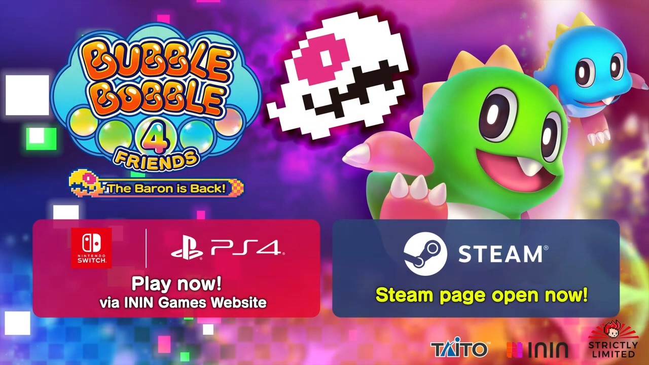 童年經典完整版《泡泡龍4夥伴》確定登陸Steam