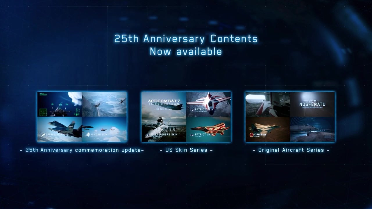 《空戰奇兵7：未知空域》春季將推出25周年紀念DLC