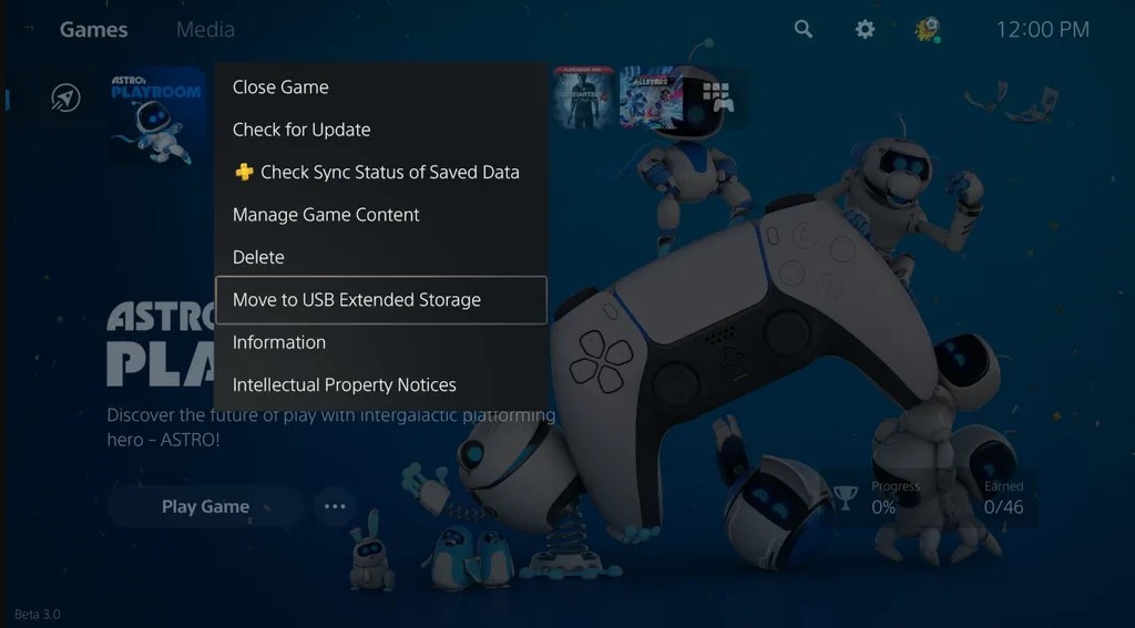PS5首個重大更新周三發布 PS5遊戲可存在外接隨身碟