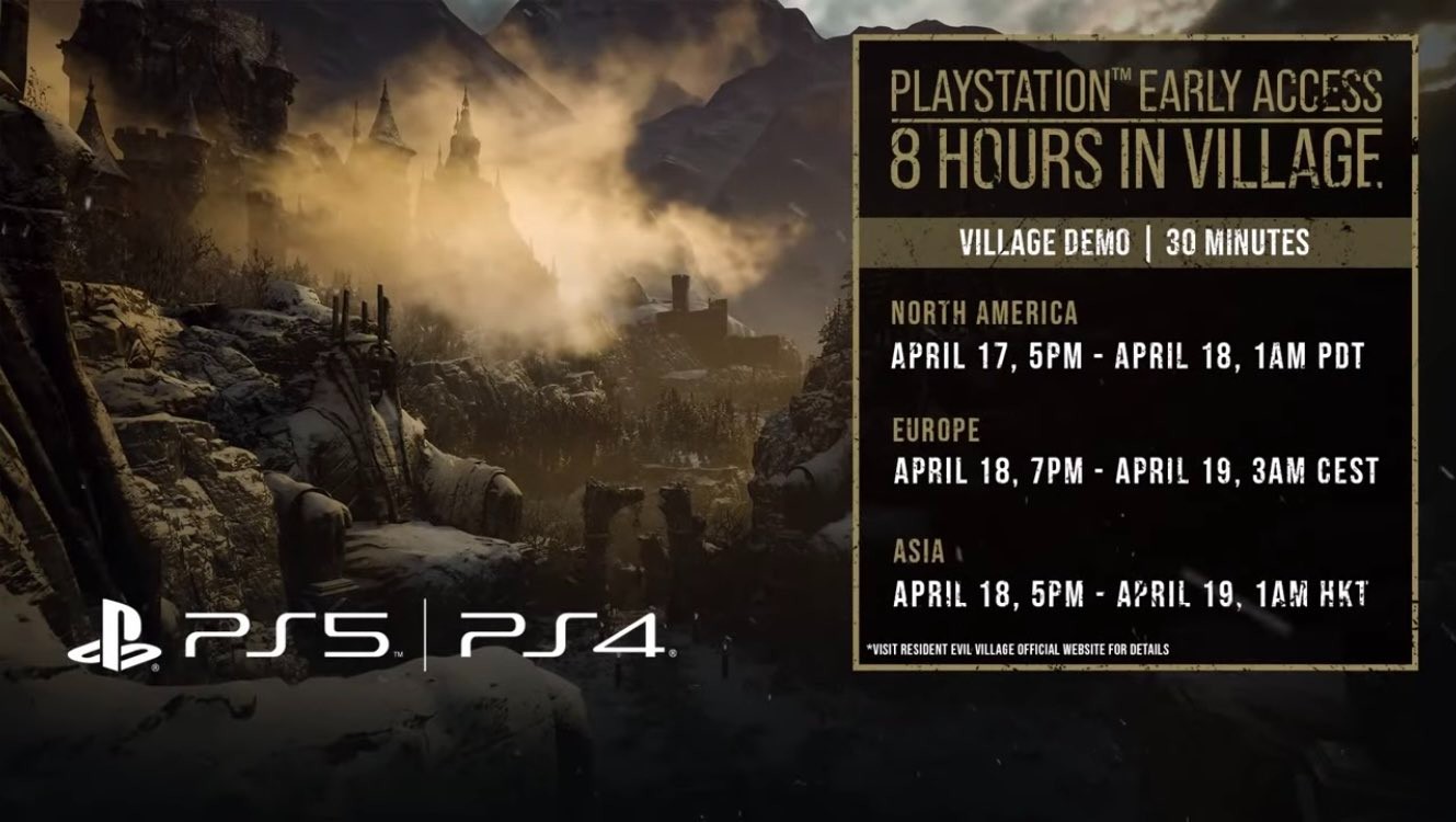 《惡靈古堡8》新體驗版今天下午5點開啟 PS4和PS5玩家可搶先體驗