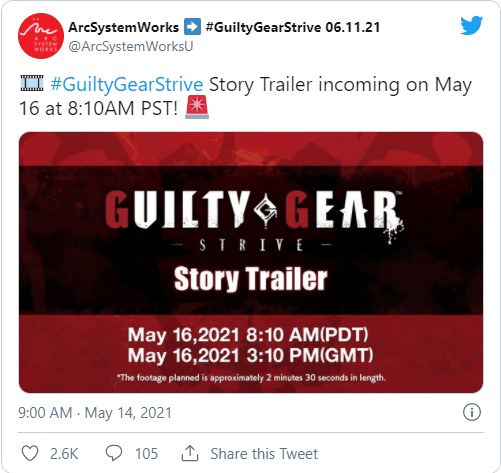 官方宣傳：《聖騎士之戰：STRIVE》5月16日公布劇情模式預告