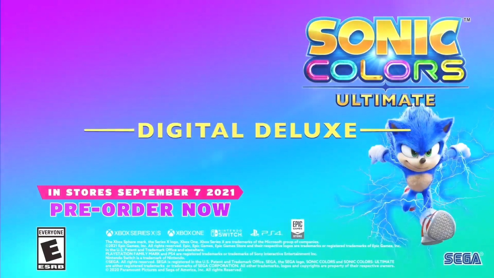 《音速小子：色彩終極版》公布 9月7日登陸PS4/Xbox/NS