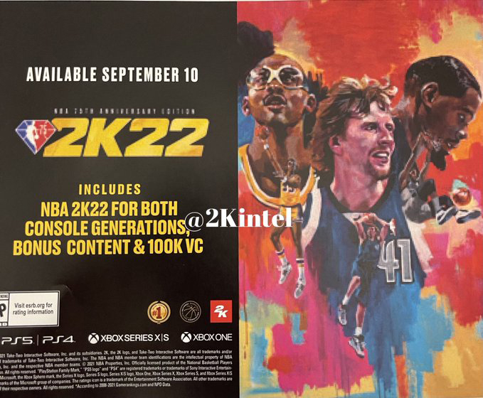 《NBA 2K22》新傳聞：上市日期與三大封面球員洩露