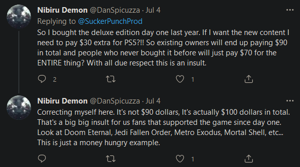 《對馬戰鬼：導演剪輯版》PS4升PS5還需10美元 引玩家不滿紛紛聲討