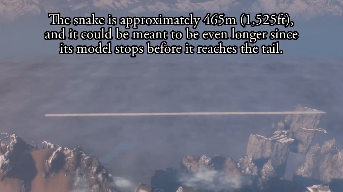 玩家測《隻狼》中大白蛇長465米 長度可能更長