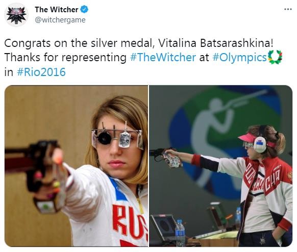 俄羅斯選手戴《巫師》貓學派徽章奪金 獵魔人狂喜