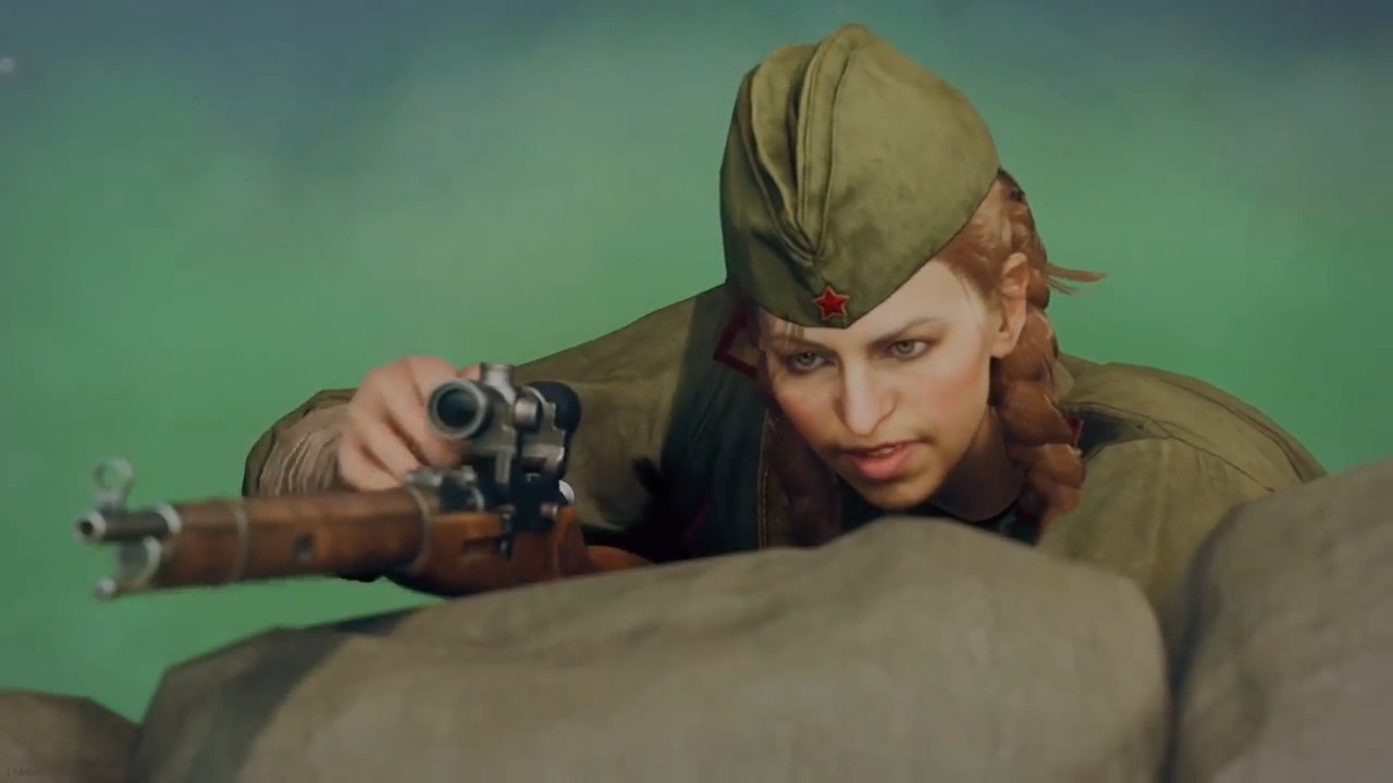 《決勝時刻18》預熱視頻上線 蘇聯女狙擊手一槍爆頭