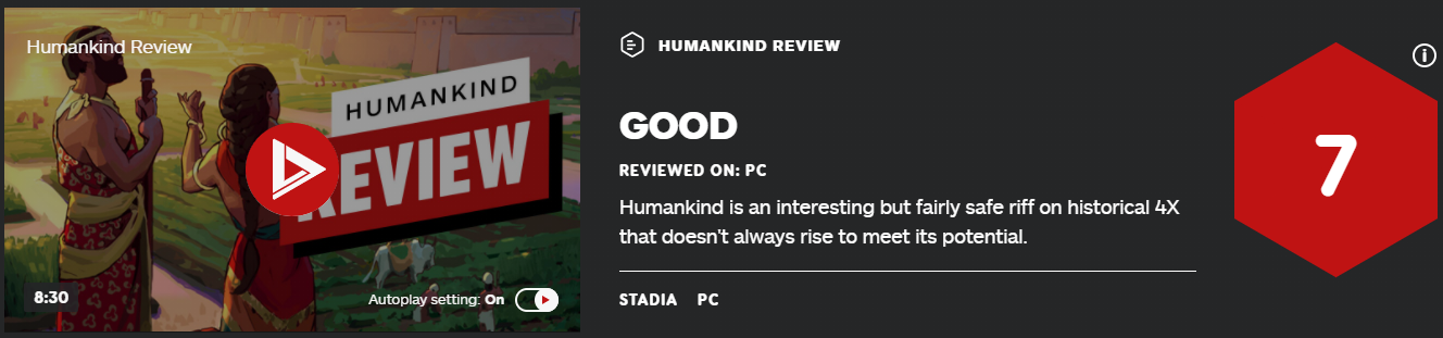 策略遊戲《人類》IGN評7分 創意棒AI設計一般