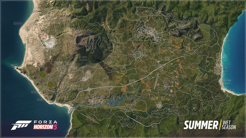 《極限競速：地平線5》全地圖公布 新截圖分享