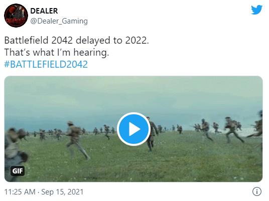 傳聞：《戰地風雲2042》或將跳票至2022年