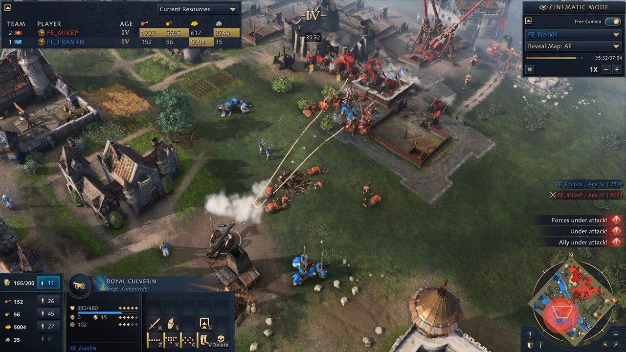《世紀帝國4》一整局比賽演示：法國 vs 中國
