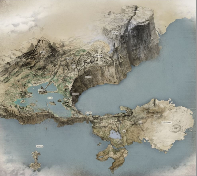 《艾爾登法環》早期概念世界地圖疑似曝光 多處對比吻合