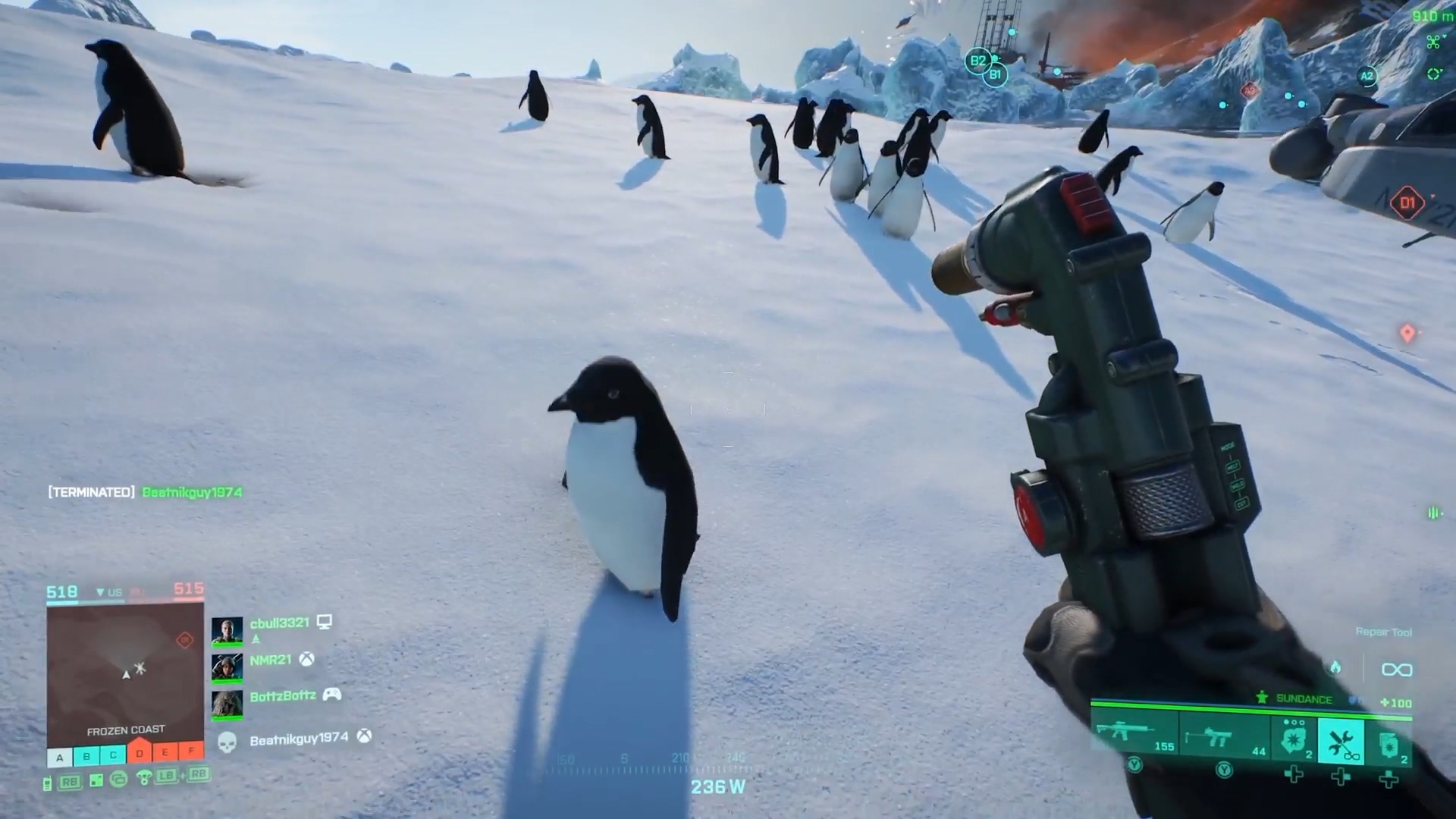 《戰地風雲2042》中的維修工具可以用來維修企鵝