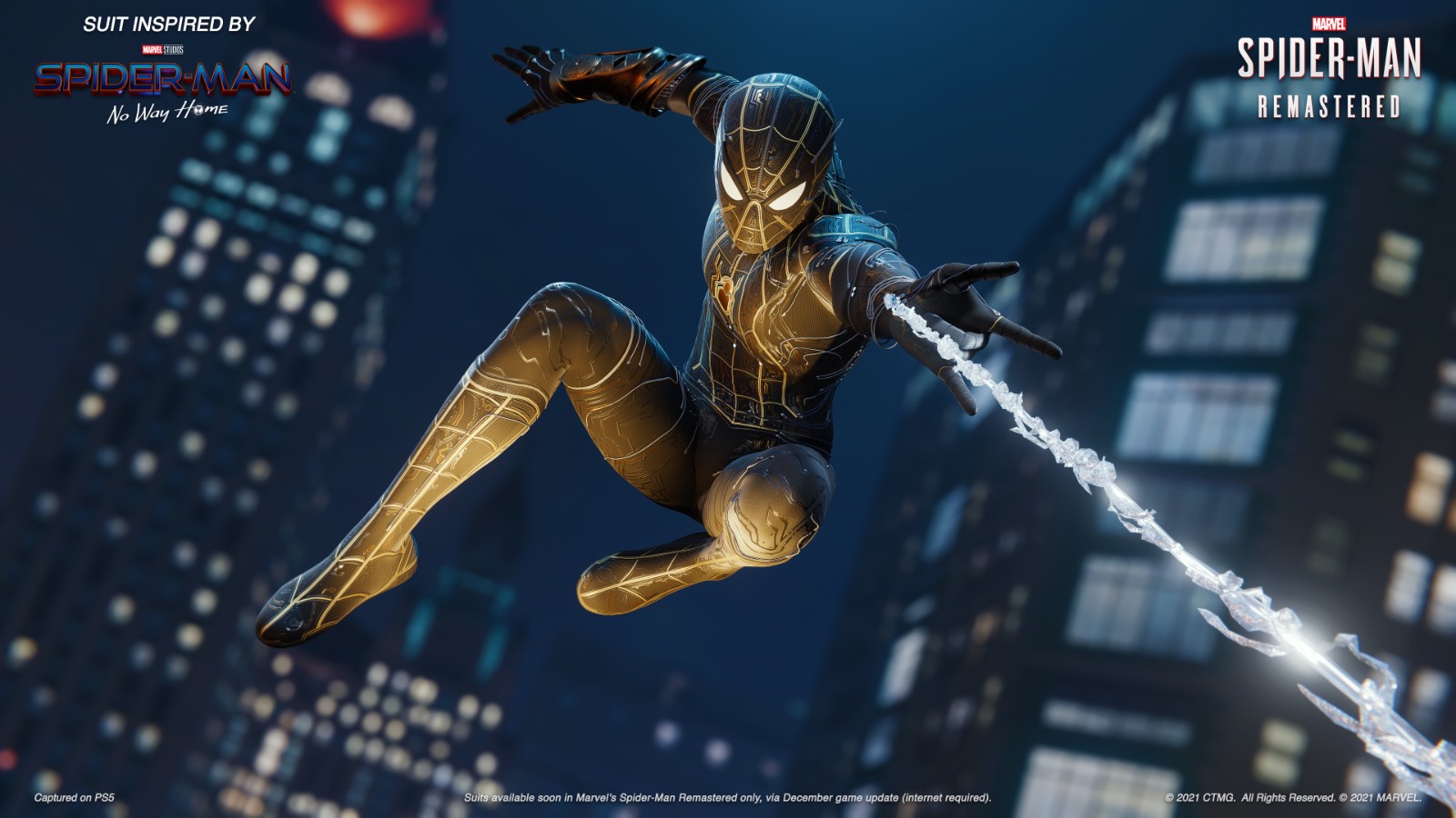 《漫威蜘蛛人：重製版》升級檔提供兩件電影版戰衣