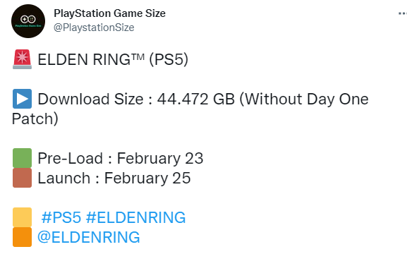 《艾爾登法環》PS5版容量曝光 不含首日補丁約44.5G