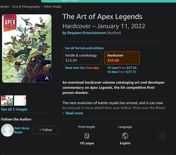 揭秘傳奇背後的故事 《Apex英雄》官方設定集今日發售