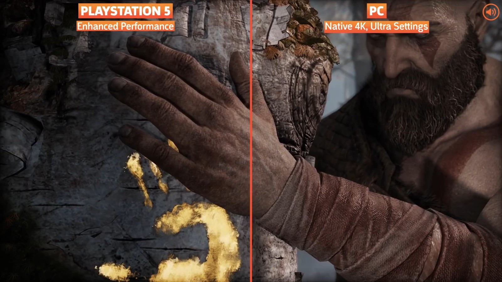 外媒發布《戰神》對比視頻 PC相比PS5更勝一籌