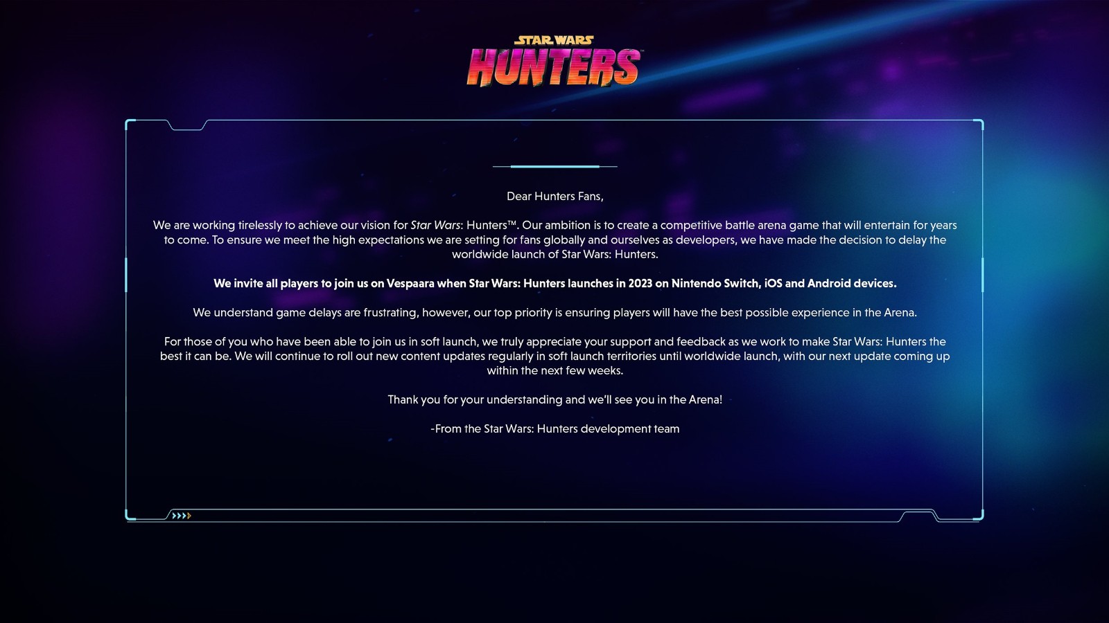 免費星戰遊戲《星球大戰：獵人》再次延期