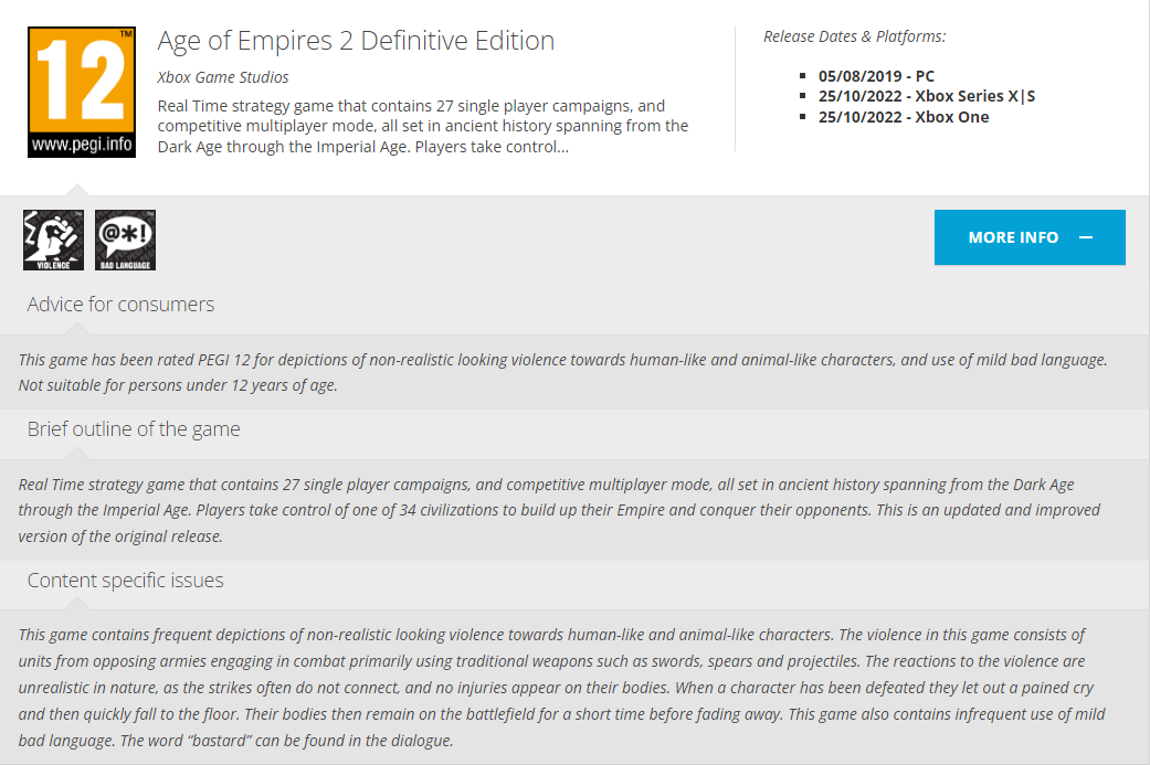 《世紀帝國2決定版》Xbox版歐洲過審 有望於25周年直播公布