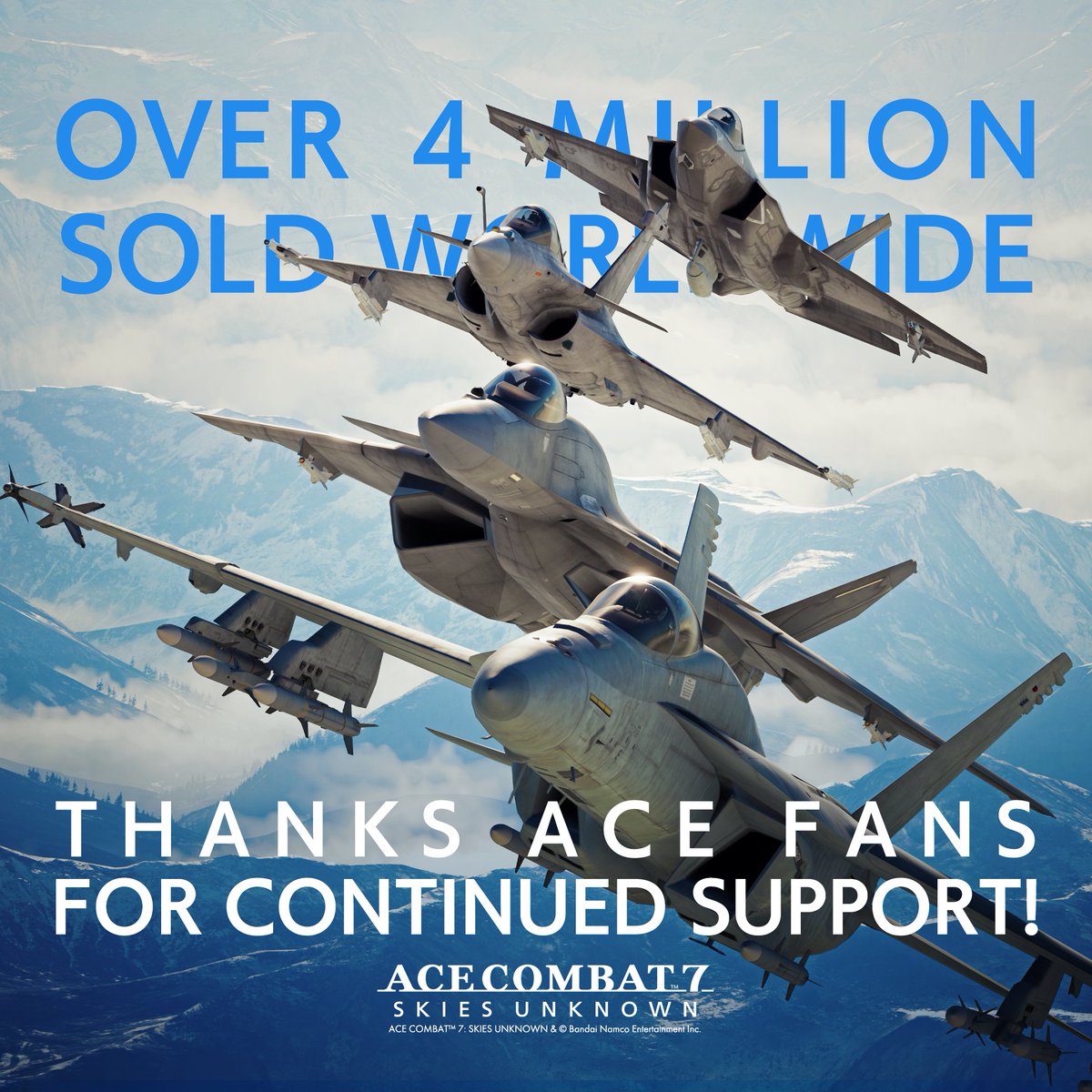 《空戰奇兵7》全球銷量突破400萬 官方發布紀念海報