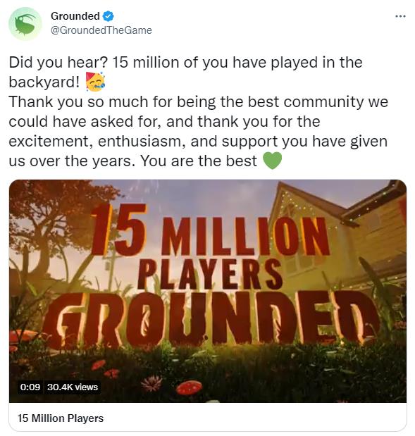 黑曜石：多人合作遊戲《Grounded》玩家突破1500萬