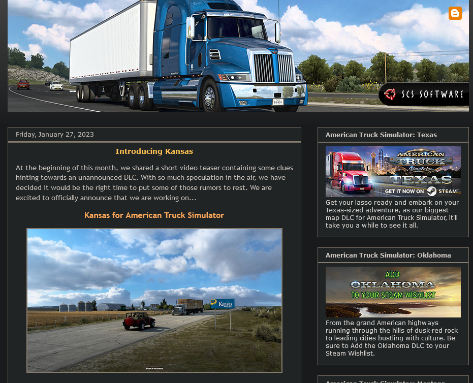 《美國卡車模擬》新DLC“堪薩斯州” 藍天草原向日葵