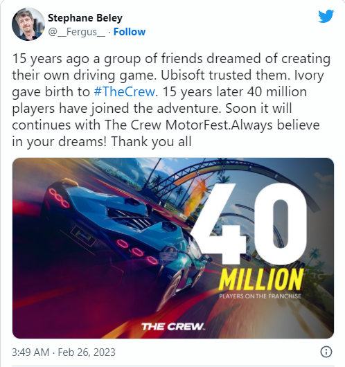 《飆酷車神》系列玩家總數超過4000萬 今年有新作發售