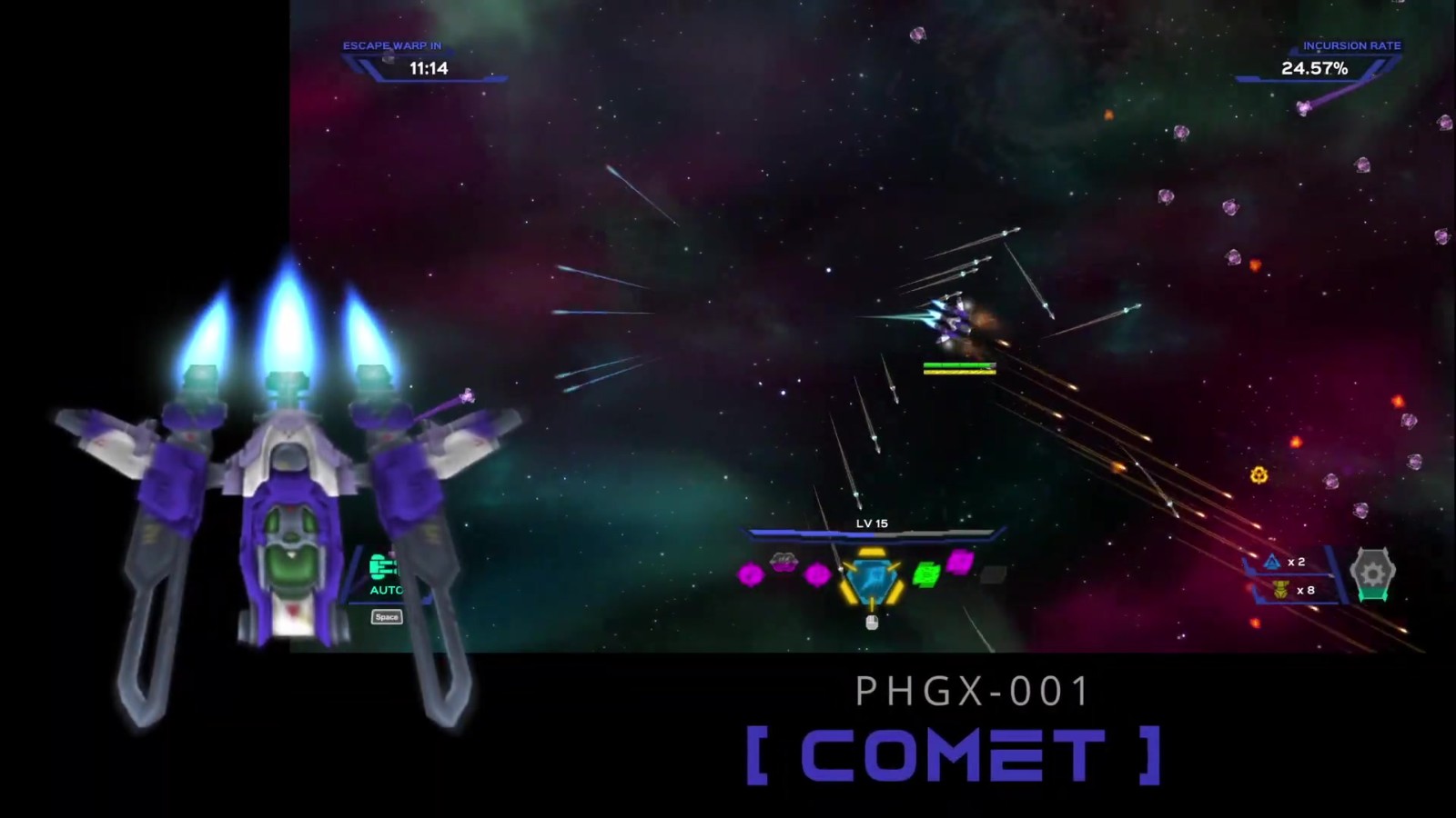 太空射擊遊戲《PhaigeX:超時空幸存者》面向PC公布