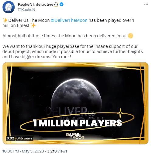 開發團隊KeokeN：《飛向月球》突破百萬玩家